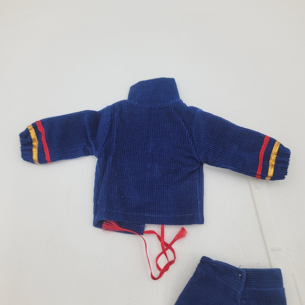 VTG Ken Barbie Doll Ski Outfit Blue Corduroy Jacket Pants Skis Poles Boots Set - Picture 8 of 8